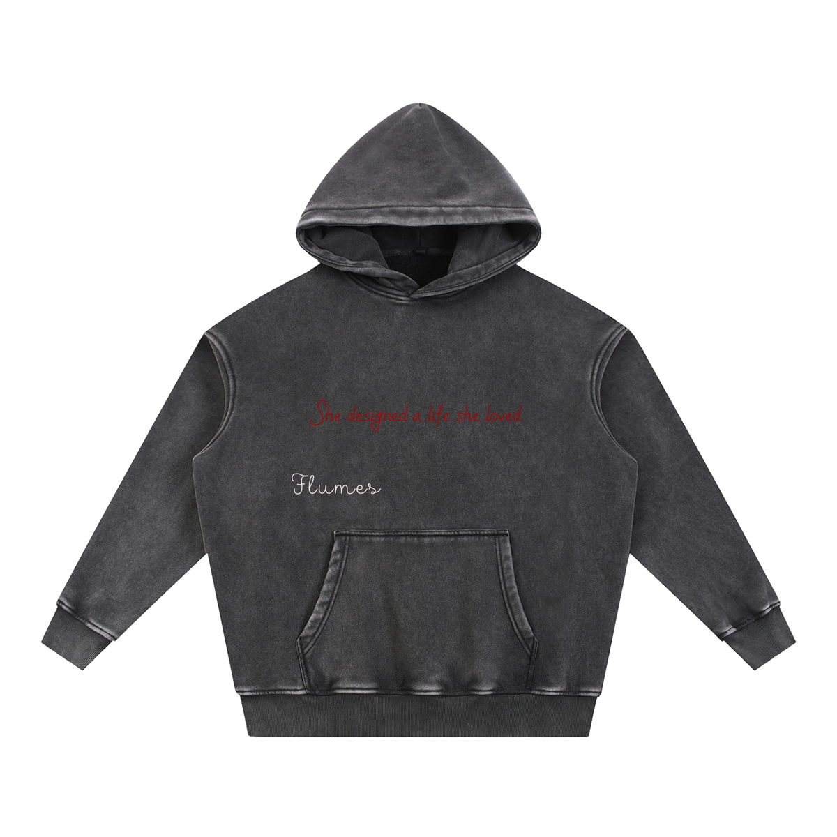 Snow Wash Fleece Oversize Hoodie